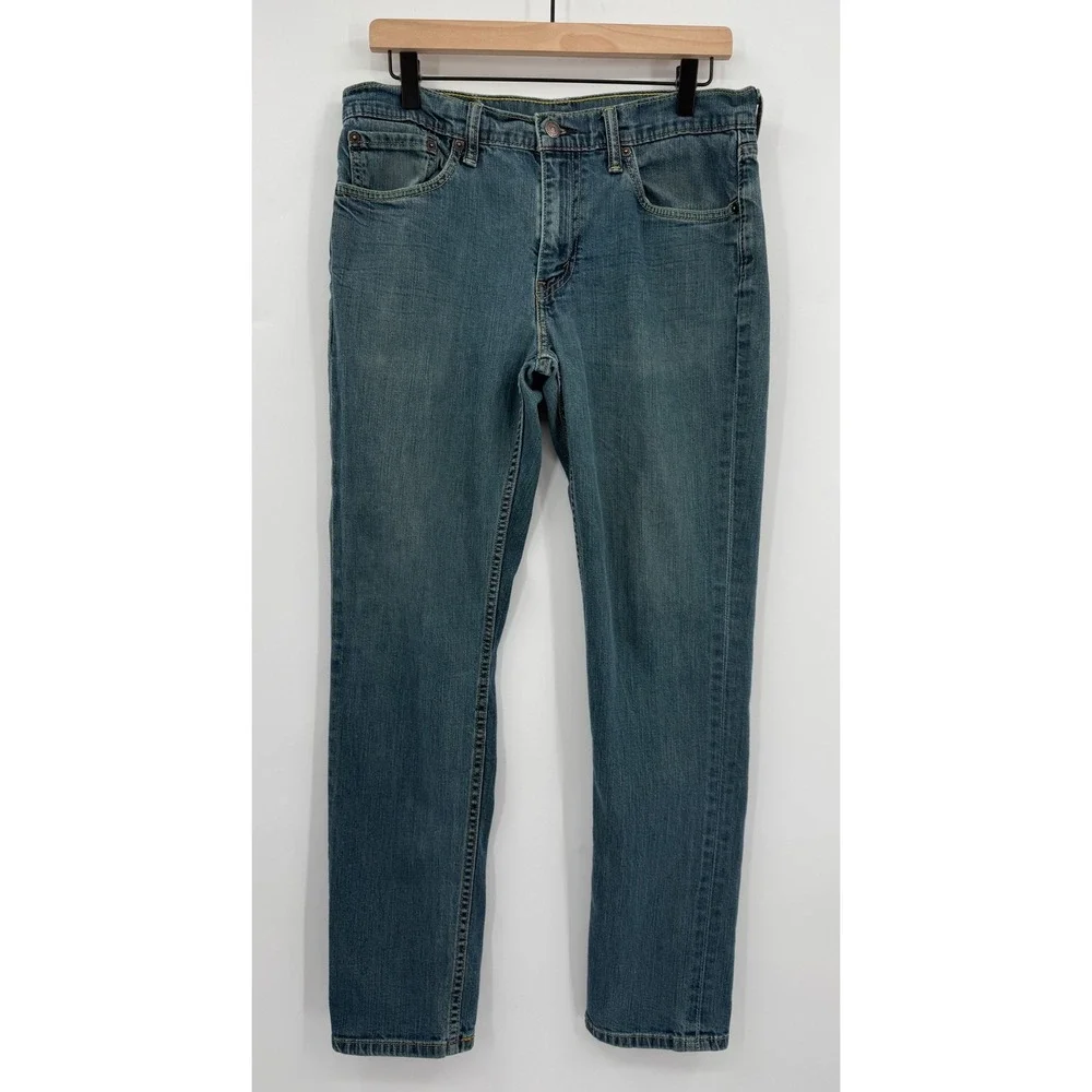 Levis 511 Jeans Men 33x30* Blue Slim Fit Fade Distressed Denim Pants (Tag 33x32)